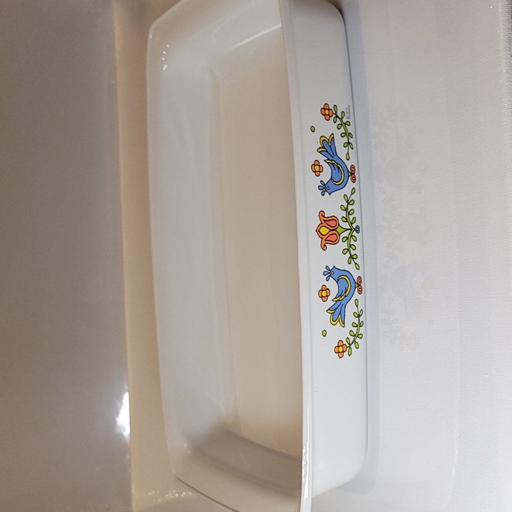 Vintage  corningware ceramic baking pan p-332 .12-7 1/2"